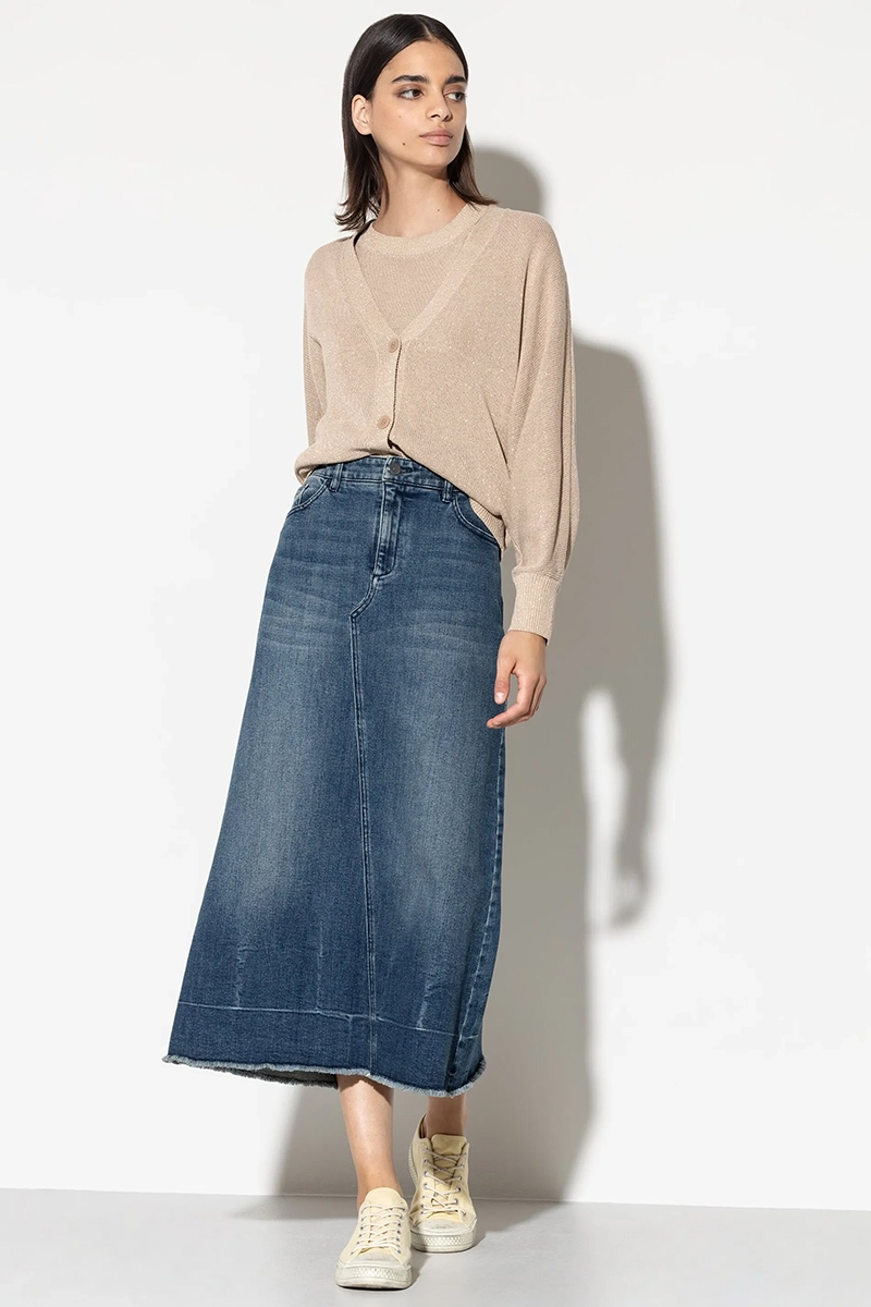 Luisa Cerano Cardigan in Parallelo-Optik cashew 3