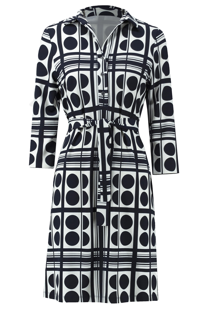Joseph Ribkoff LDS Dress Blauw-1 1