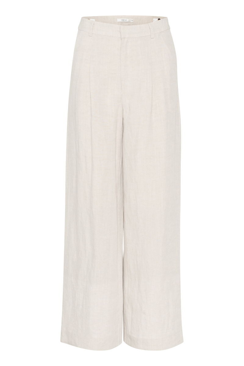 Gestuz LizaGZ linen HW panta bruin/beige-1 1