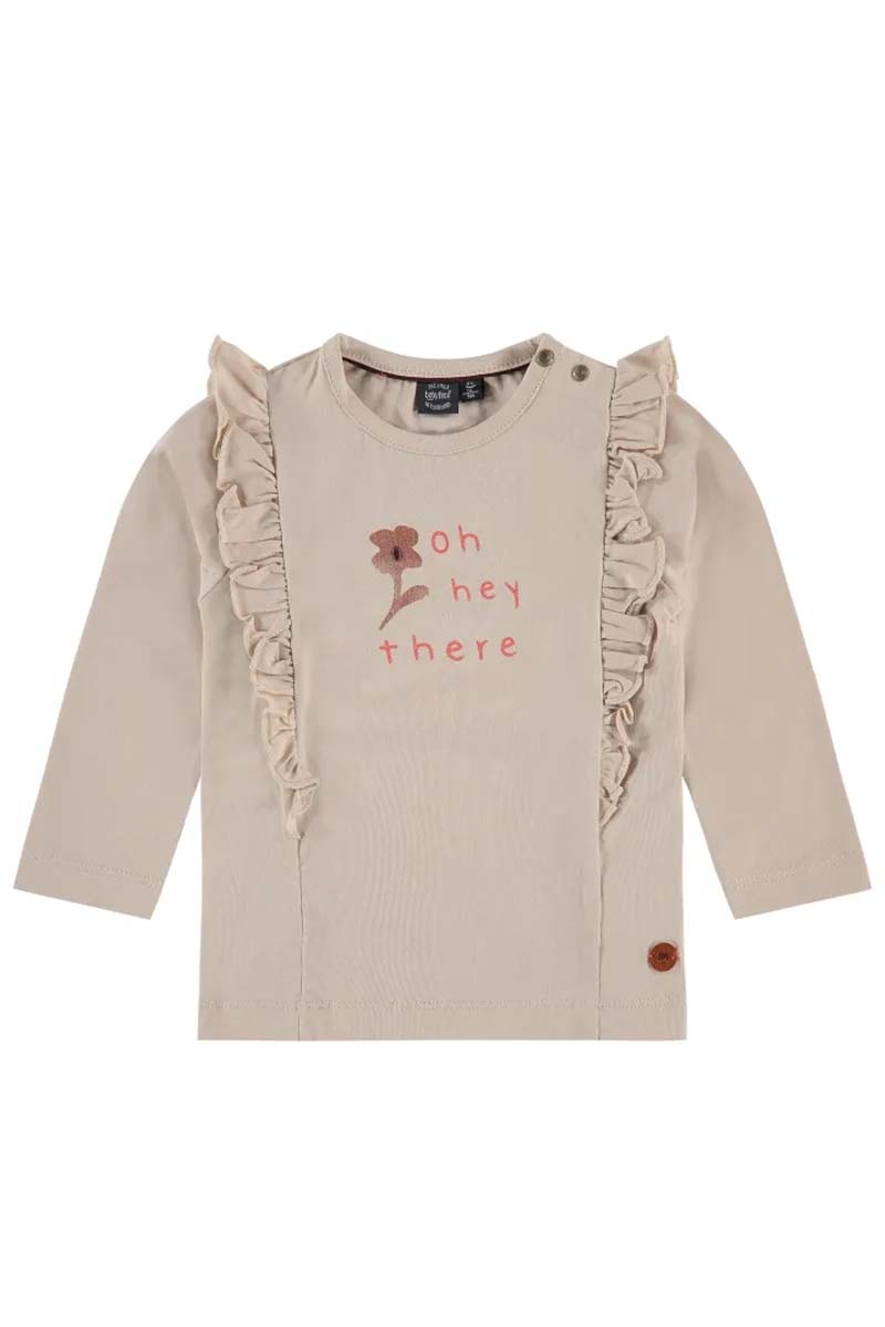 Babyface Meisjes t-shirt lange mouw Ecru-1 1