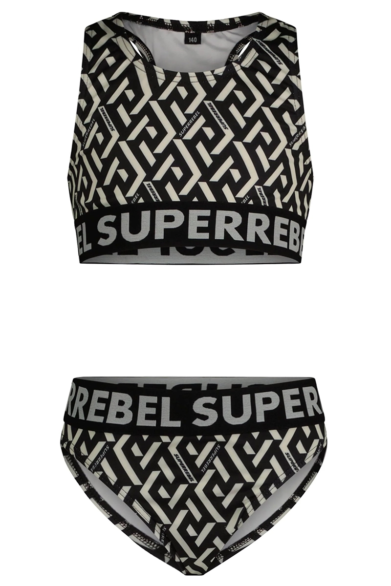 Superrebel CAMEL TANKTOP BIKINI Zwart-1 1