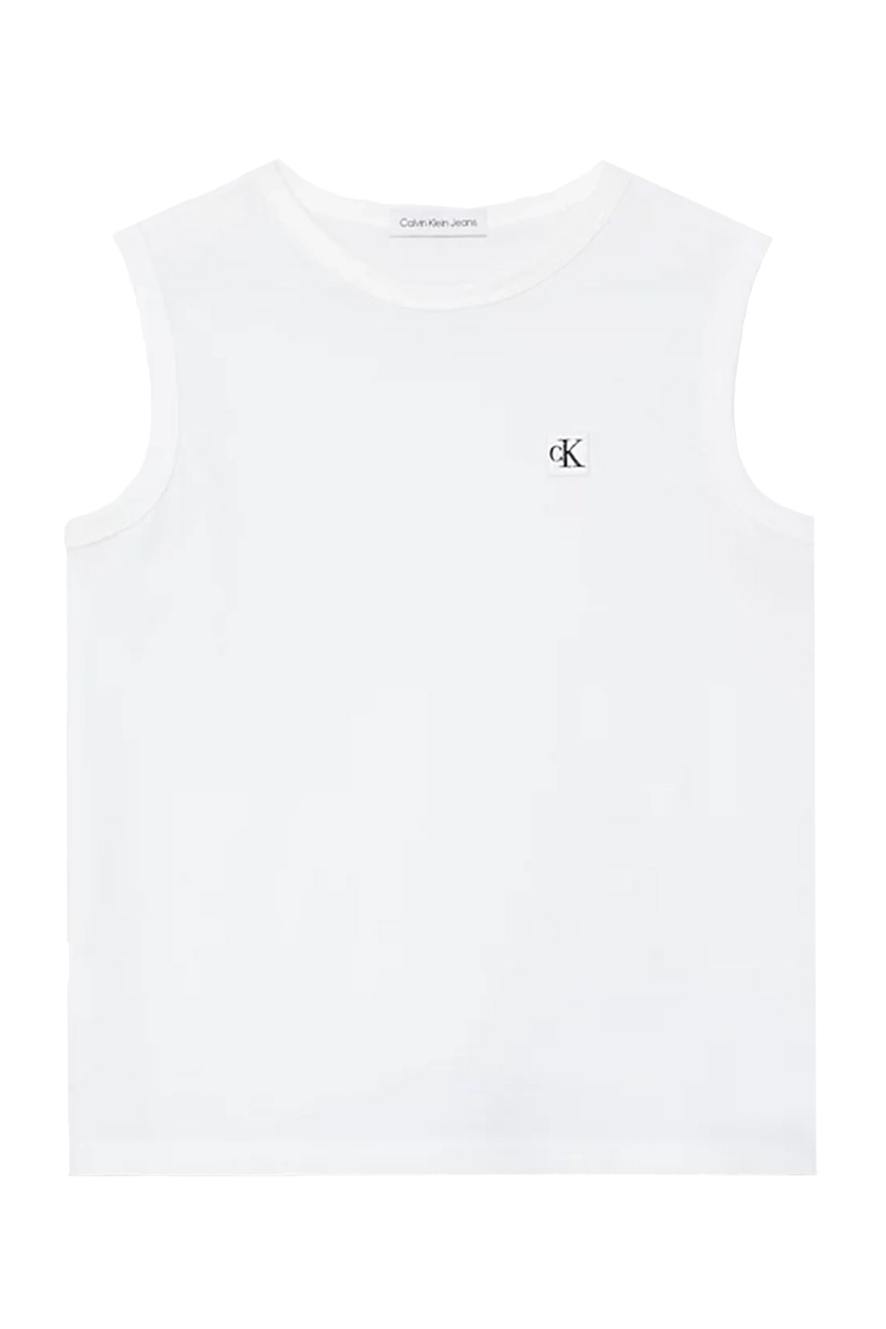 Calvin Klein Badge logo tank top Wit-1 1