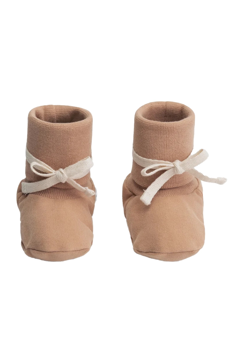 Gray Label Baby ribbed Booties bruin/beige 1