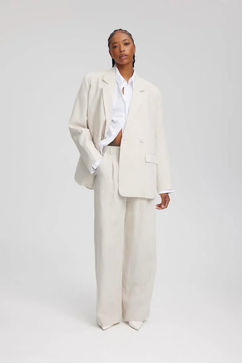 Gestuz LizaGZ linen HW panta bruin/beige-1 2