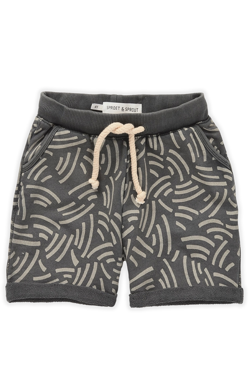 Sproet & Sprout Sweat short Waves print Grijs-1 1