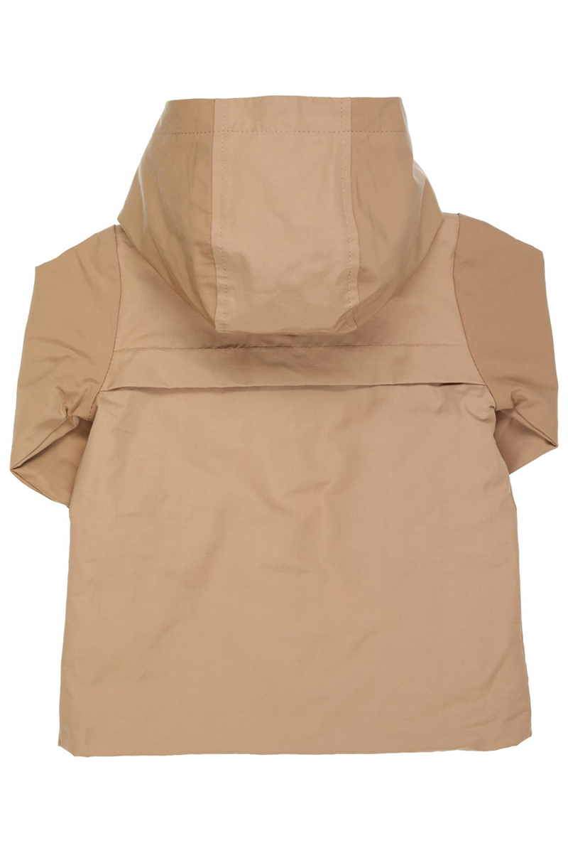 Gymp Coat with hood bruin/beige-1 2