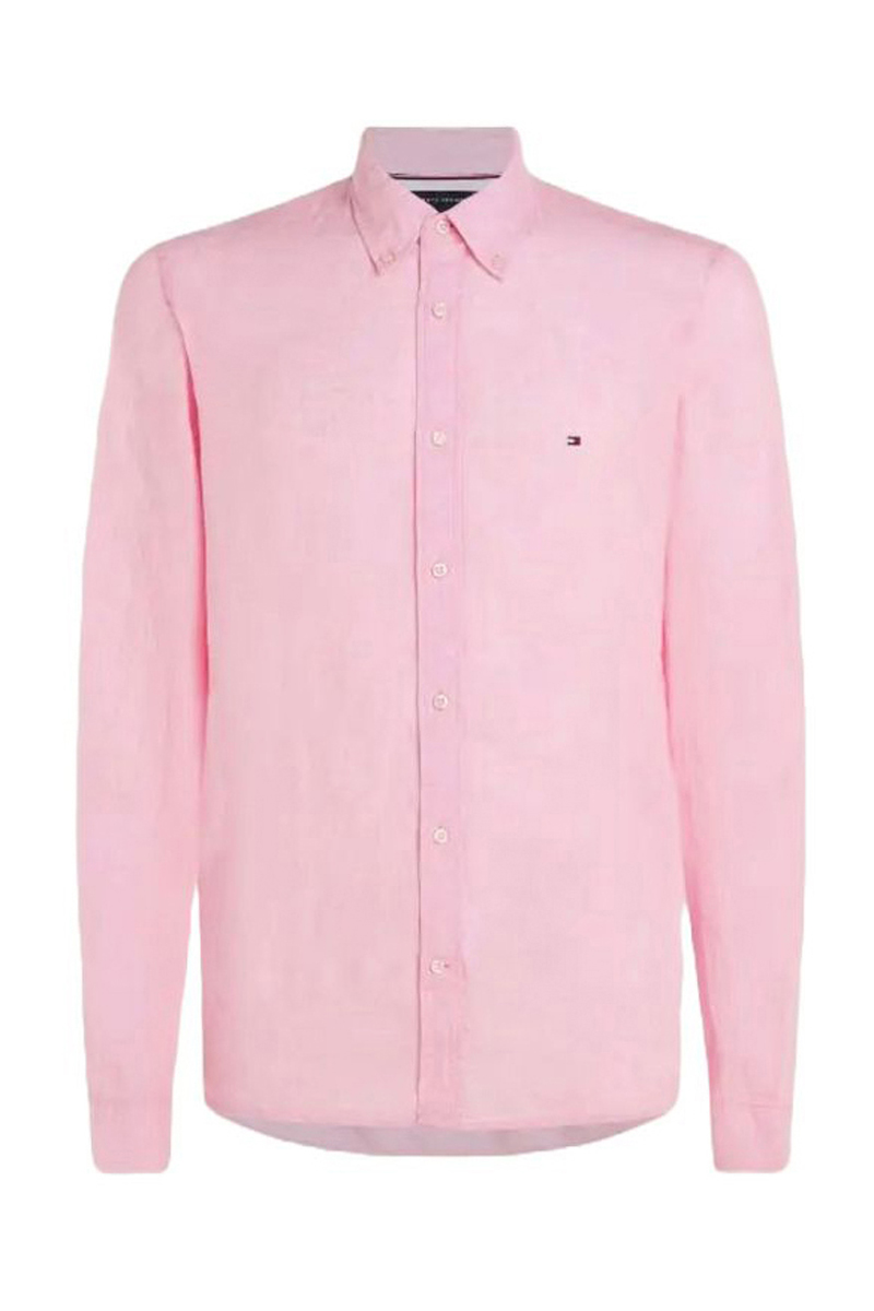 Tommy Hilfiger PIGMENT DYED LI SOLID RF SHIRT Rose-1 1