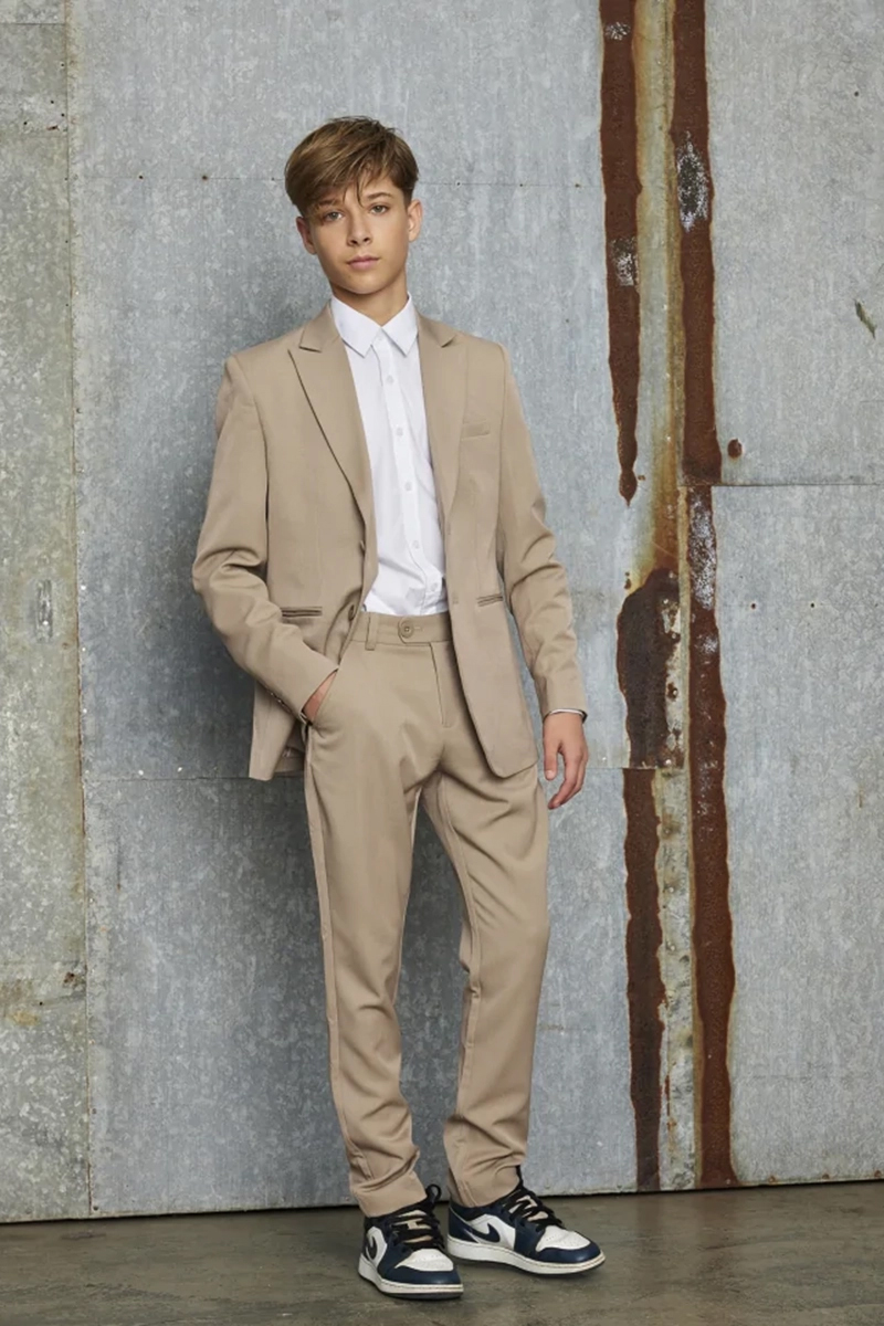HOUNd Jongens colbert bruin/beige-1 3